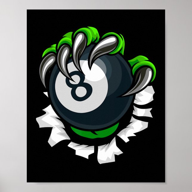 Tjuny Billiards Nagel Art Billiards som spelar Bas Poster (Framsidan)