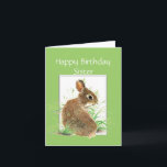 Tjuny Birthday Sister, Cute Rabbit, Carrot Cake Kort<br><div class="desc">Den här lilla kaninen vill säga att Grattis på födelsedagen Sisterand låt oss fira med morotkaka</div>
