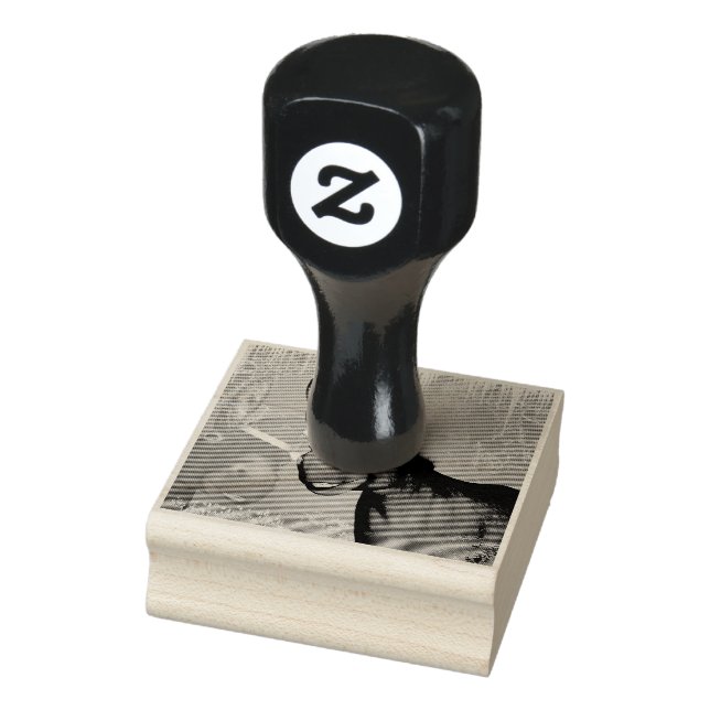 Tjuny christmas-donkey med christmas-hat stämpel (Stämpel)