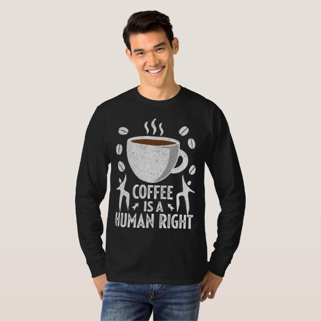 Tjuny Coffee Älskare-presenter för födelsedagsjule T Shirt (Hel framsida)