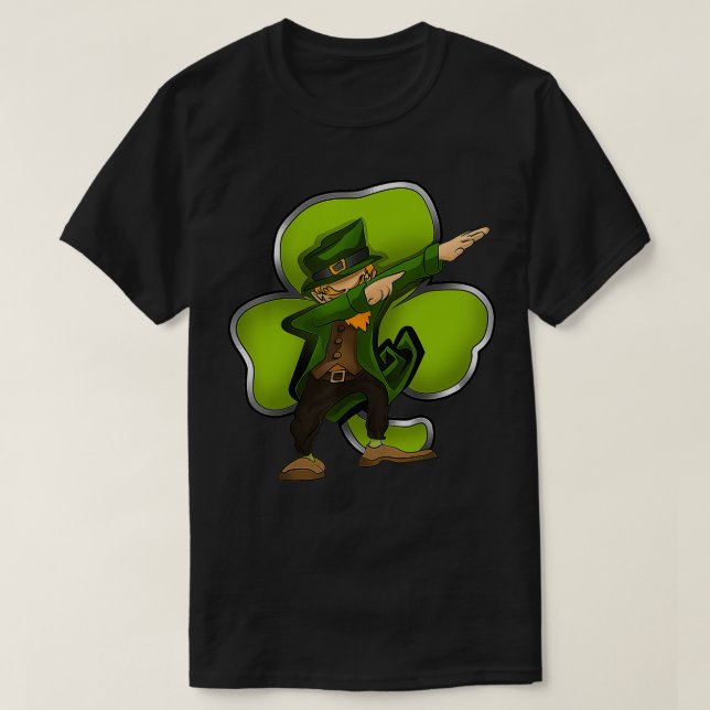 Tjuny Dabbing St Patricks Day Kids T Shirt (Design framsida)