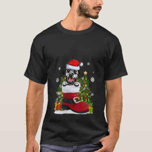 Tjuny Dalmatian i Shoe Santa Hat Ugly Christm T Shirt