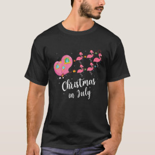 Tjuny Flamingo Rosa Retro Camping-bil jul in i T Shirt
