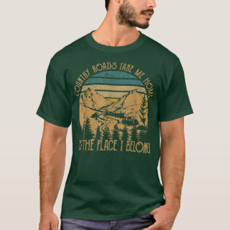 Tjuny Guitars Arts Land Roads tar mig hem citot T Shirt