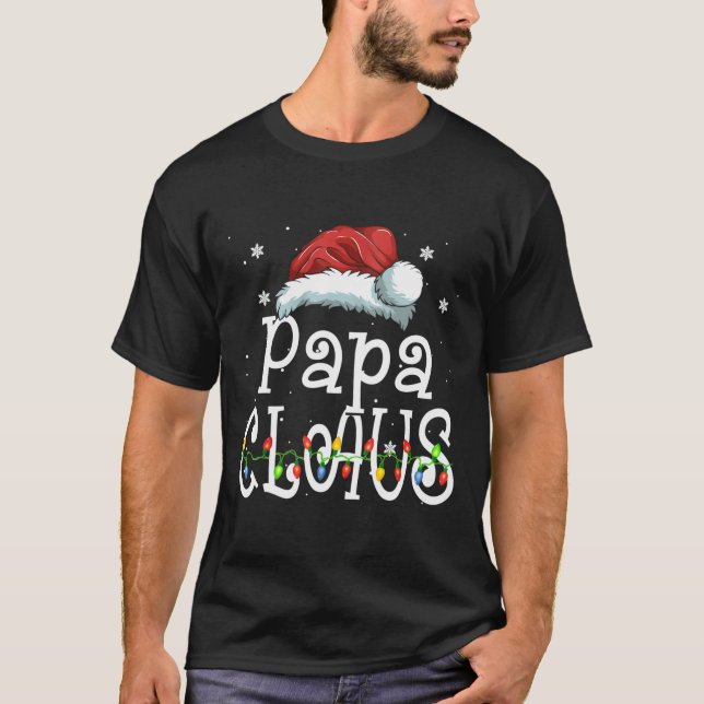 Tjuny julfamiljegåva från Santa Pappa Claus T Shirt (Framsida)
