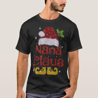 Tjuny julfamiljepresenter för Santa Nana Claus T Shirt