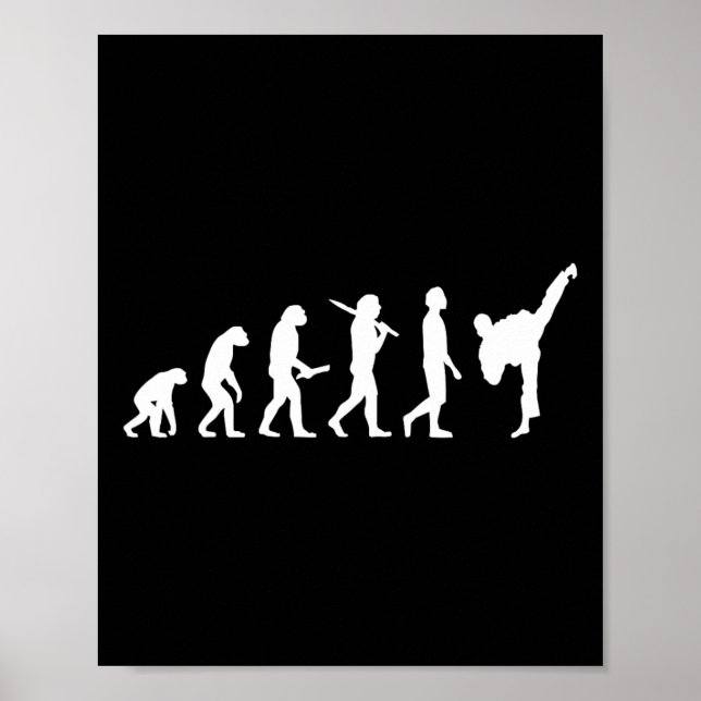 Tjuny Karate Evolution Gift for Martial Artists Poster (Framsidan)