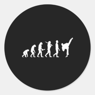 Tjuny Karate Evolution Gift for Martial Artists Runt Klistermärke