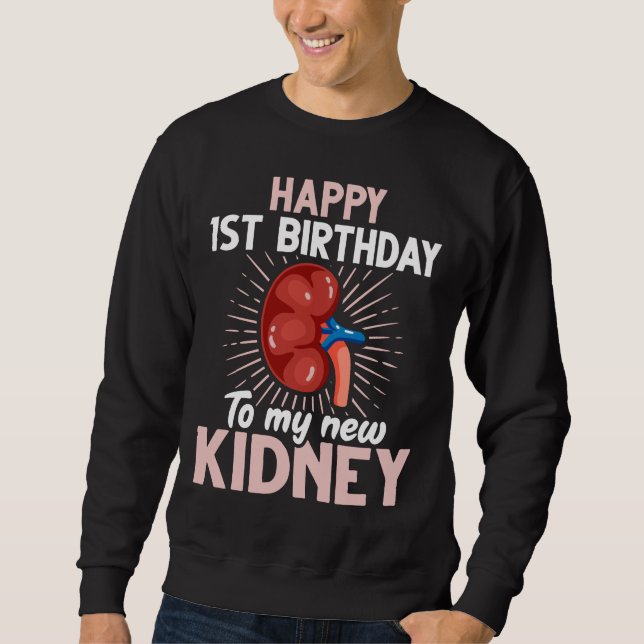Tjuny Kidney Transplant-årsdag Lång Ärmad Tröja (Framsida)