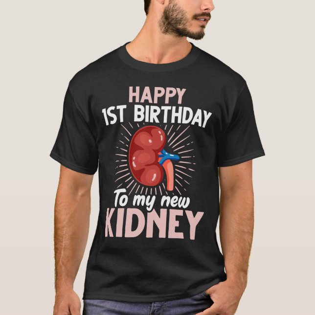 Tjuny Kidney Transplant-årsdag T Shirt (Framsida)