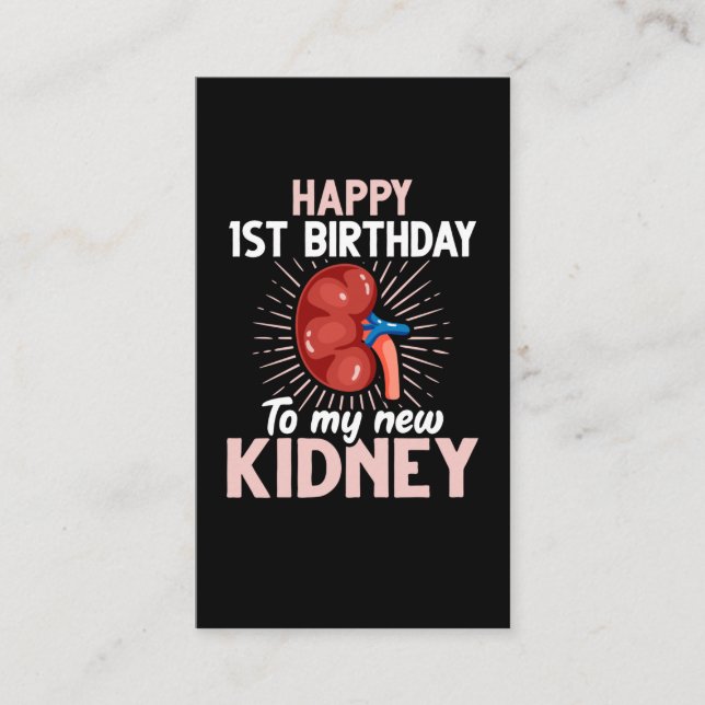 Tjuny Kidney Transplant-årsdag Visitkort (Framsida)