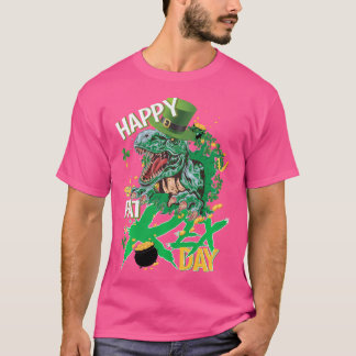 Tjuny Lycklig St Pat Rex Day Trex Dinosaur St Patr T Shirt