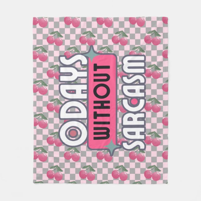 Tjuny Mamma 0 dagar utan Sarcasm Fleecefilt (Framsidan)