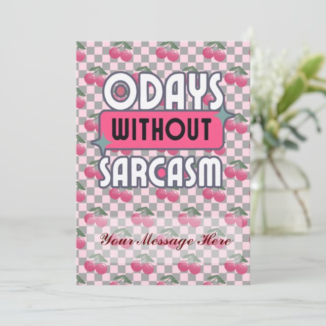 Tjuny Mamma 0 dagar utan Sarcasm Mors dag Julkort (Stående Fram)