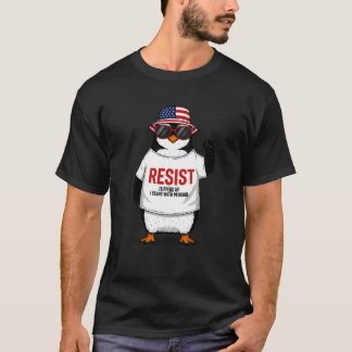 Tjuny Penguin ResistFlippers protesterar mot T T Shirt