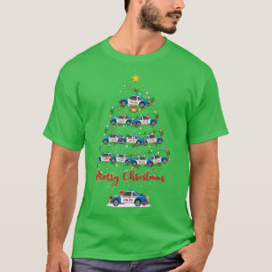 Tjuny polisbil Matching Santa Police Car Christm T Shirt