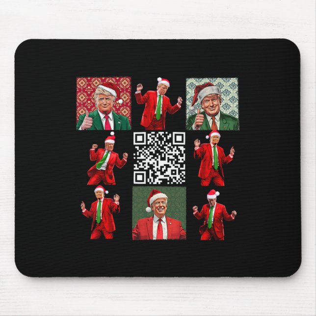 Tjuny Qr Ordförande Trump jul Dancing Dance M Musmatta (Framsidan)