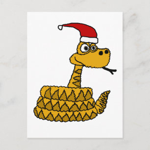 Tjuny Rattlesnake i jultomten Art Helg Vykort
