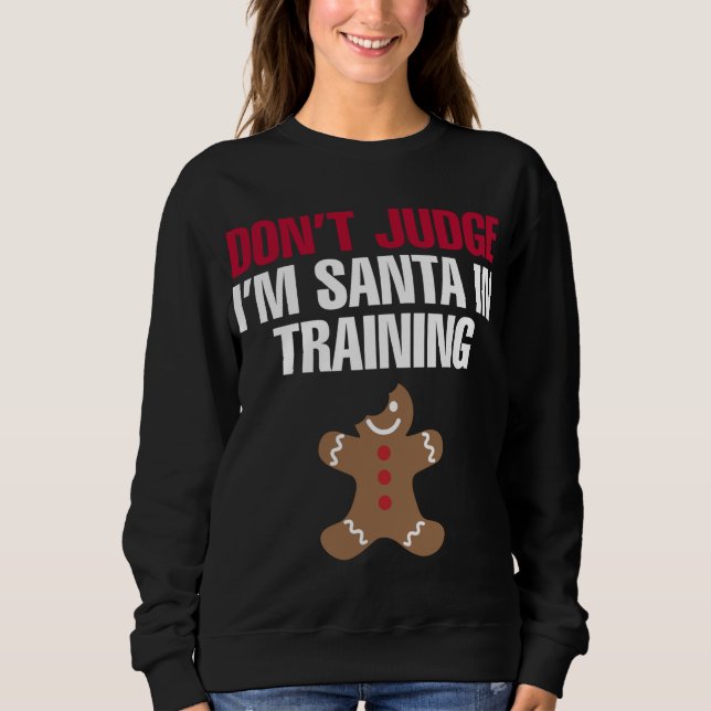 Tjuny Santa in Training Jul Gingerbröd Cook T Shirt (Framsida)
