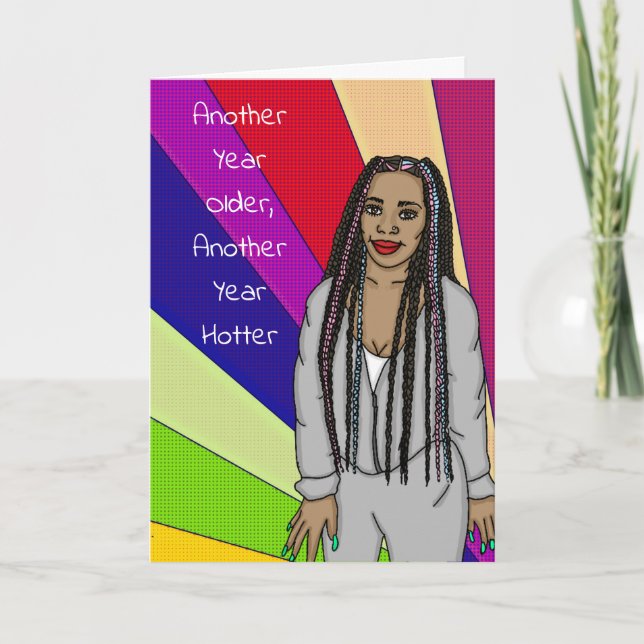 Tjuny Sarcastic Pop Art Birthday Kort (Framsida)