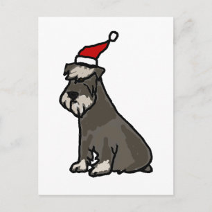 Tjuny Schnauzer i julhatt Helg Vykort