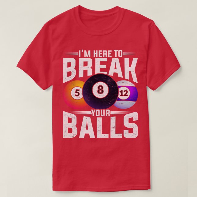 Tjuny Snooker 8 Boll Bassäng Billiard Player Billi T Shirt (Design framsida)