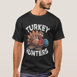 Tjuny Turkiet Hunters Bowling Shirts för Thanksgiv T Shirt