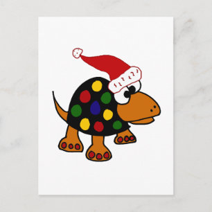 Tjuny Turtle i jultomten Art Helg Vykort