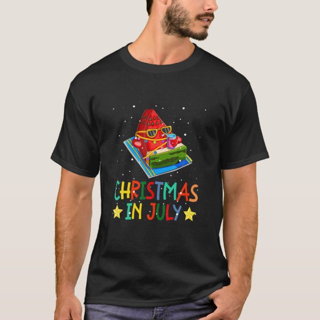 Tjuny Watermelon Jul i juli T Shirt (Framsida)