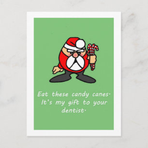 Tjuny X-mas Postcard Rude Santa Helg Vykort