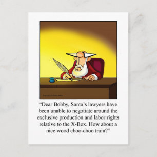 Tjuny X-mas Postcard Santa's Lawyers Helg Vykort
