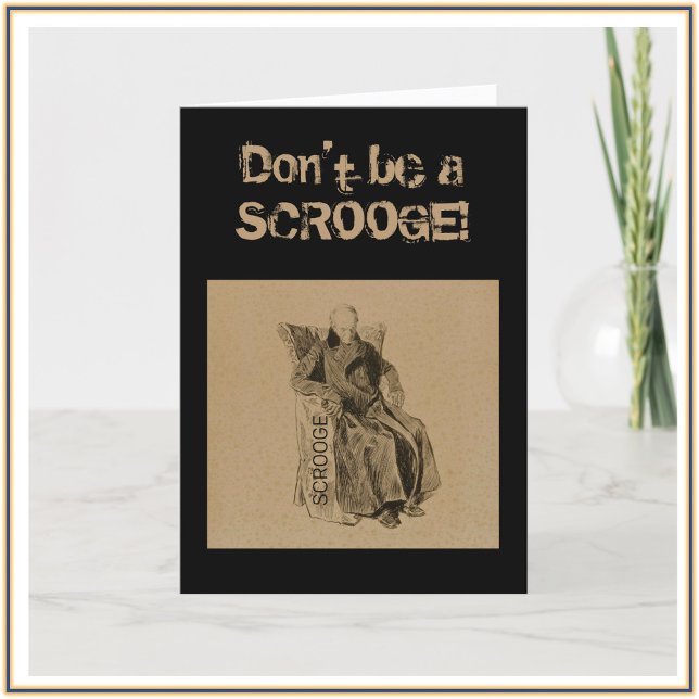 Tjunyck Scrooge-jul Helgkort (https://www.zazzle.com/store/capricepetit)