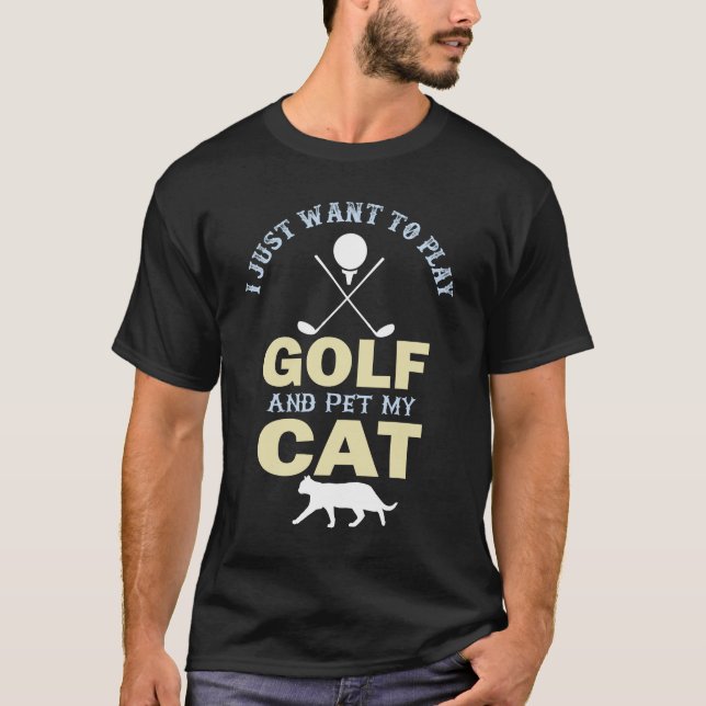 Tjunyt Golfplatta Lover Golfing Kattunge Gift T Shirt (Framsida)