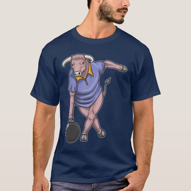 Tjur Bowling Bowlingklot T Shirt (Framsida)