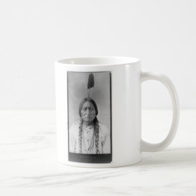 Tjur för sitta för Lakota indian högsta Kaffemugg (Höger)