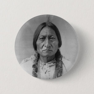 Tjur för sitta för Lakota indian högsta Knapp