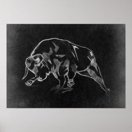 Tjur - Grafisk ritning Poster