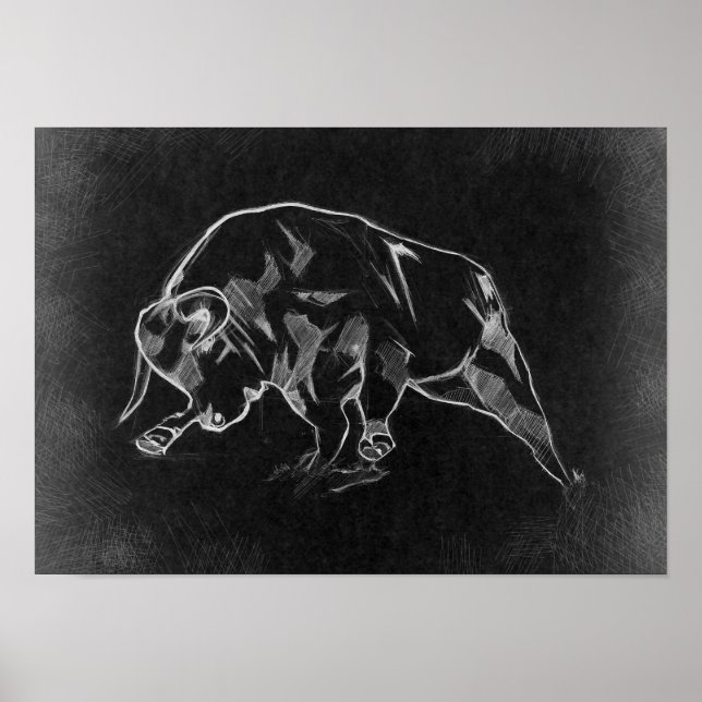 Tjur - Grafisk ritning Poster (Framsidan)