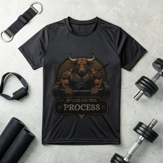 Tjur Gym Motivation T-Shirt | Fokusera På Processe