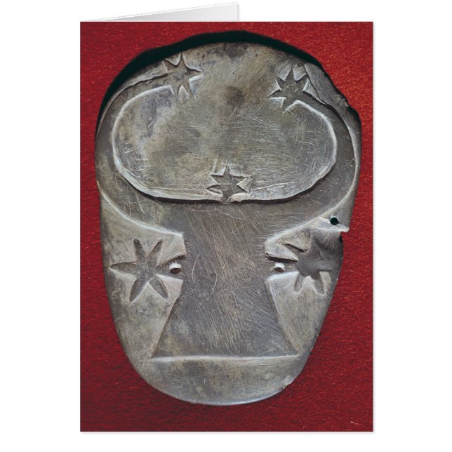 Tjur head palett hälsningskort (Framsidan)