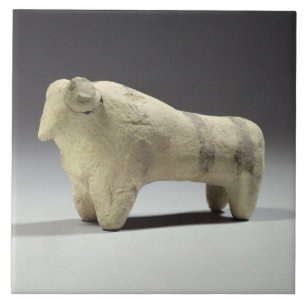 Tjur i den Ubaid stilen, c.4000-3500 BC (terracott Kakelplatta