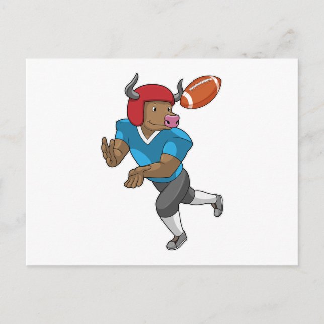 Tjur i idrotten fotboll vykort (Framsida)