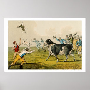 "Tjur som agnar", pub. vid Thomas McLean, 1820, Poster