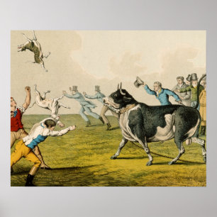 "Tjur som agnar", pub. vid Thomas McLean, 1820, Poster