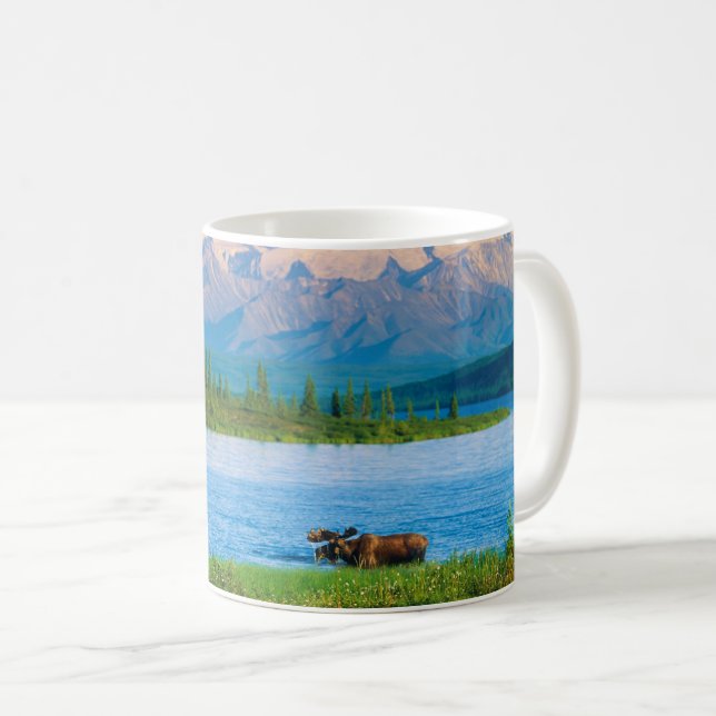 Tjurälg i Wonder Lake Kaffemugg (Framsida höger)