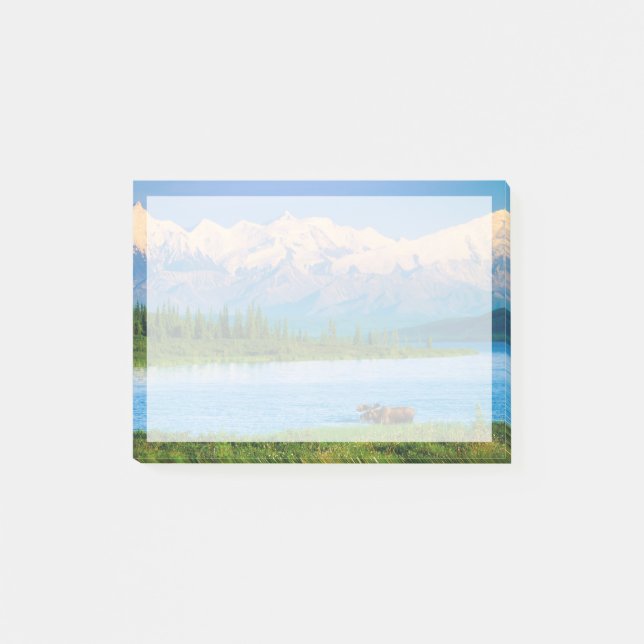 Tjurälg i Wonder Lake Post-it Block (Framsida)