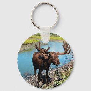 Tjurälg Keychain Nyckelring