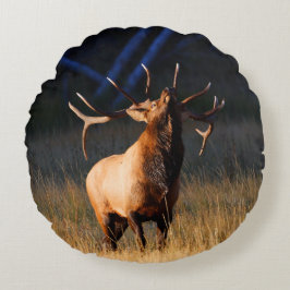 Tjurälg med huvudbaksida rund kudde