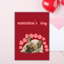 Tjurar för Fransk med ro Valentines day Julkort