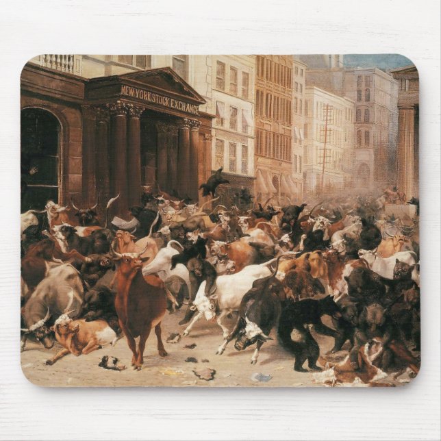 Tjurar och päron på Lagrar-marknaden (W.H. Beard) Musmatta (Framsidan)